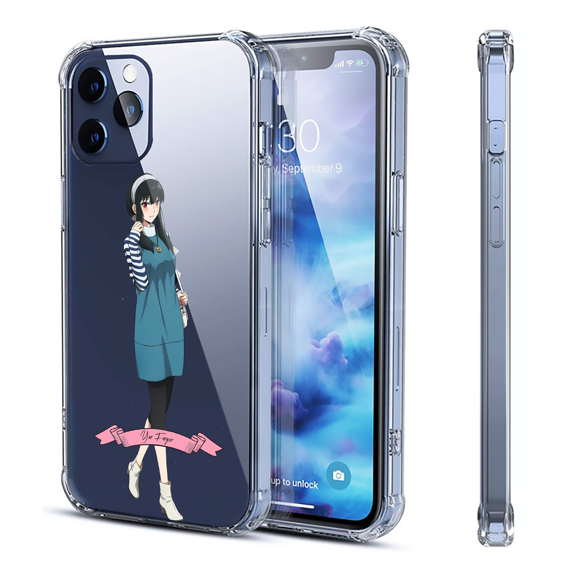 （画像用） SPY×FAMILY间谍家家酒 【iPhone 12シリーズ対応】透明スマホケース（クリアソフトケース）